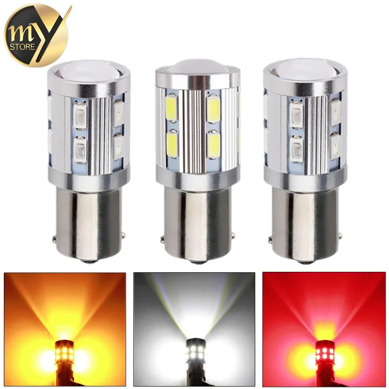 2 шт. 1156 BA15S яркие светодиодные лампы p21w R5W с поворотом на 360 градусов|light bulb
