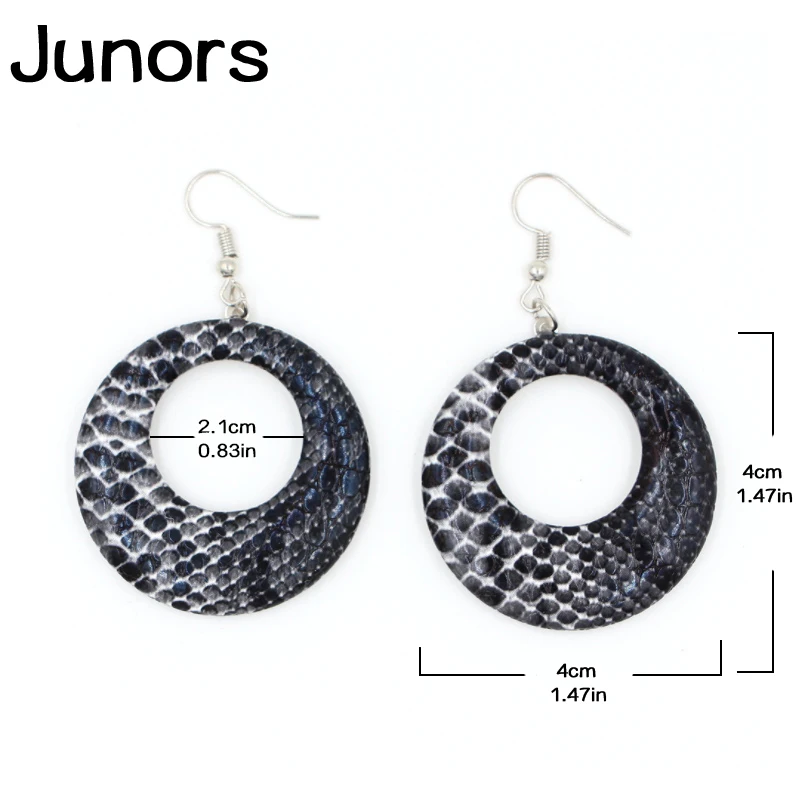 Женские винтажные серьги-обручи с принтом змеи эффектные богемные серьги