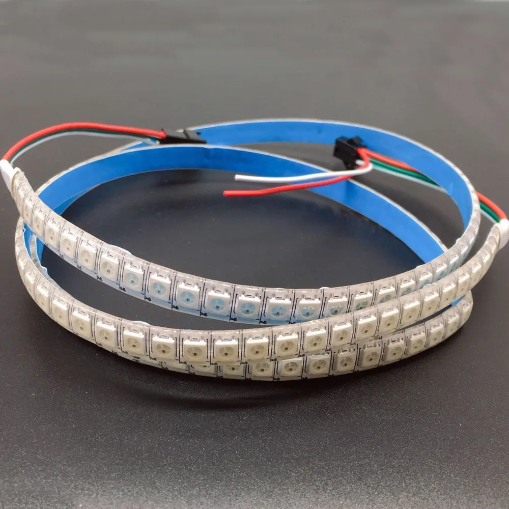 WS2812B DC5V Водонепроницаемый светодиодный пиксель полосы светильник 1 М/4 м/5 м 2812 IC встроенным индивидуально адресуемых RGB ленты лампы 30/60/144 светодиодный s/m