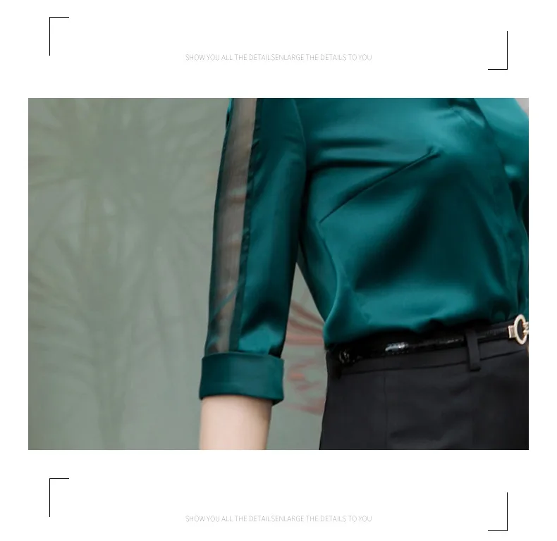 Fashion women Satin shirt Summer new half sleeve casual loose blouses office ladies plus size work wear tops