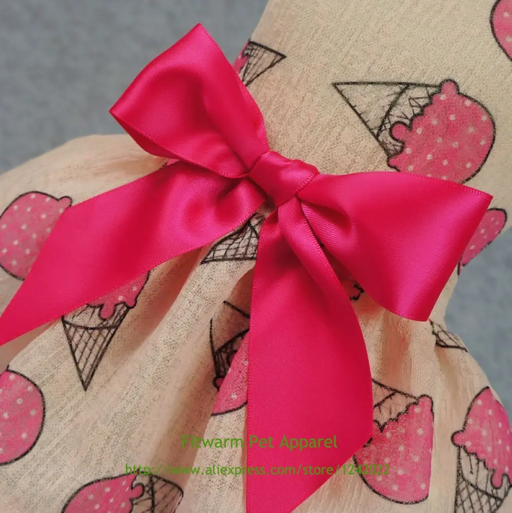 Одежда для домашних животных Fitwarm милое мороженое платья собак жилет рубашки