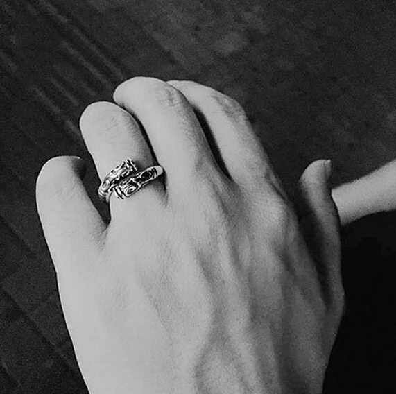 Женские открытые кольца из стерлингового серебра 925 пробы с изображением короля