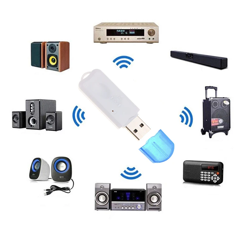 Kebidu USB Bluetooth V2.1 Аудио музыкальный приемник адаптер беспроводной ключ для динамика для iPhone samsung