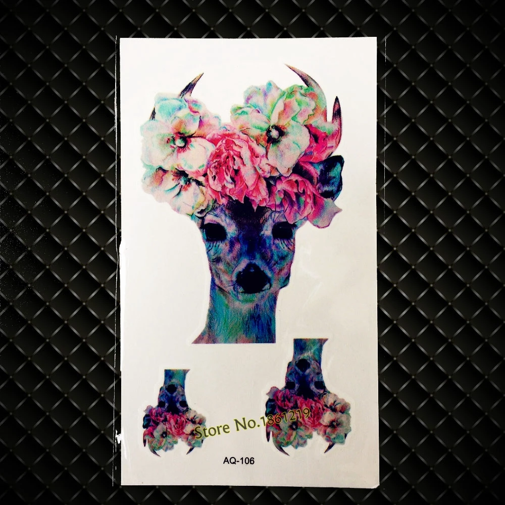 Золотой тигр бой змея Водонепроницаемая временная татуировка наклейка