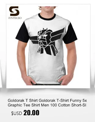 Goldorak футболка Летняя 4xl графическая футболка потрясающая футболка с короткими рукавами с принтом Мужская футболка из полиэстера