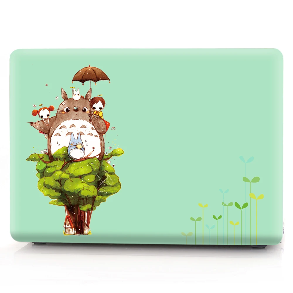 Чехол для ноутбука Totoro с цветной печатью для MacBook Air retina Pro 11 12 13 15 для MacBook с сенсорной панелью New Air 13 New Pro13 15