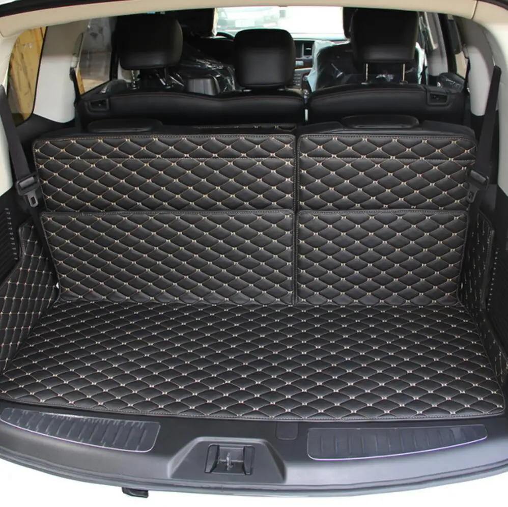 

fiber leather car trunk mat for nissan patrol 2010 2011 2012 2013 2014 2015 2016 2017 2018 2019 Armada Y62 car accessories