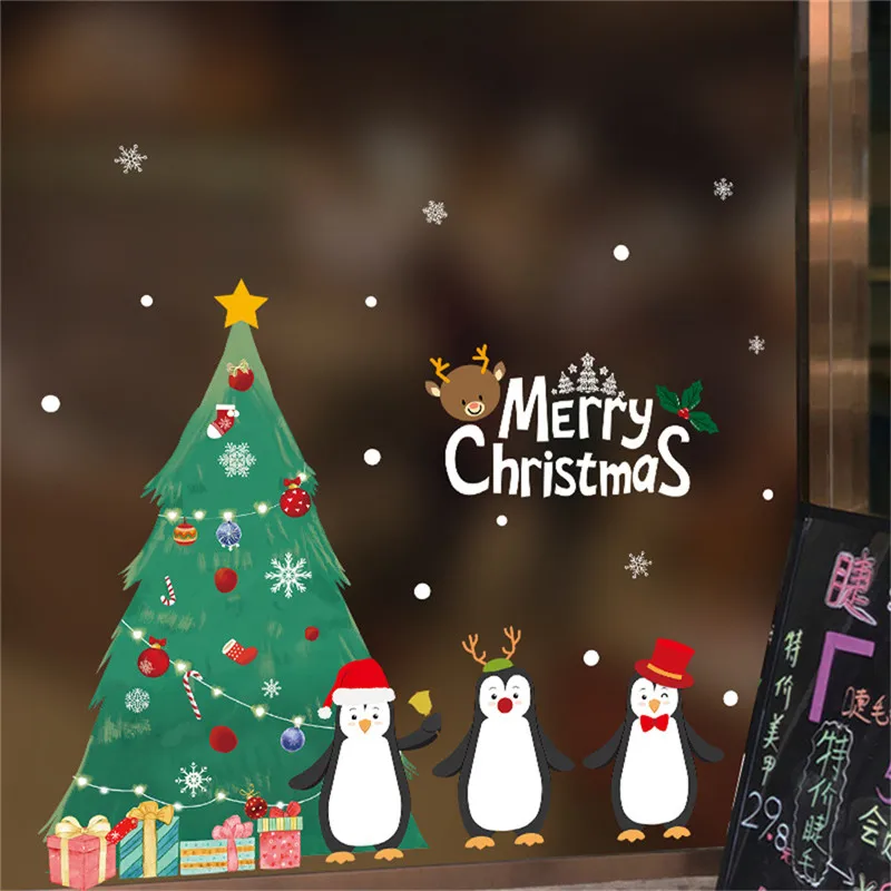 1 шт. стикер на стену Merry Christmas Настенная Наклейка окно Декор домашний магазин