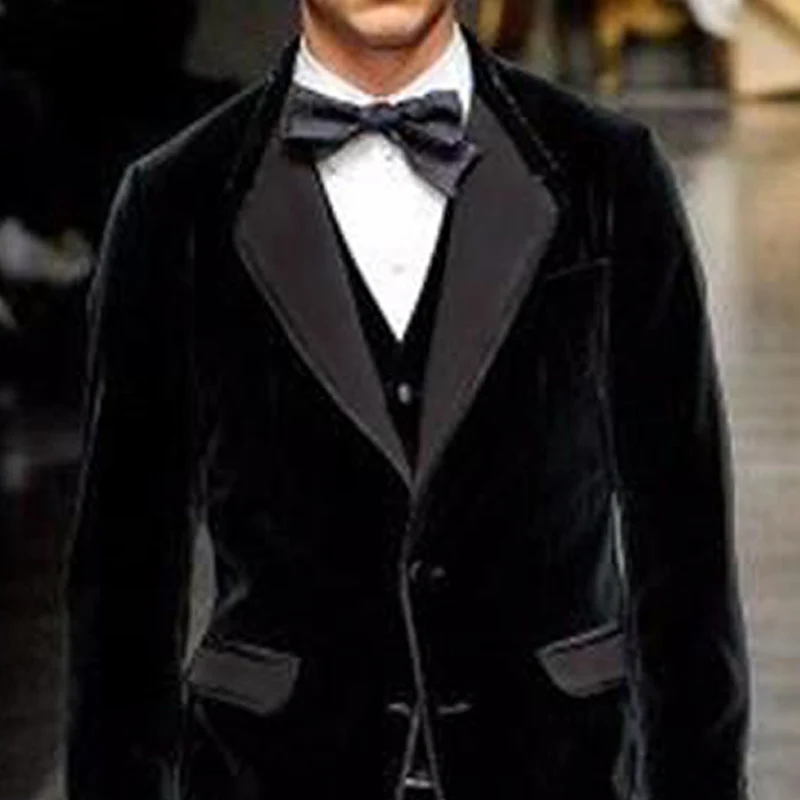 TPSAADE индивидуальные черные бархатные Мужские костюмы для жениха лучшие 3