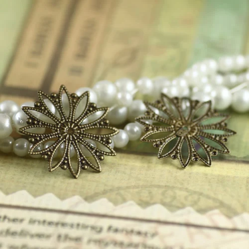 26 мм Подвески в виде листьев/медная подвеска/латунь с античной