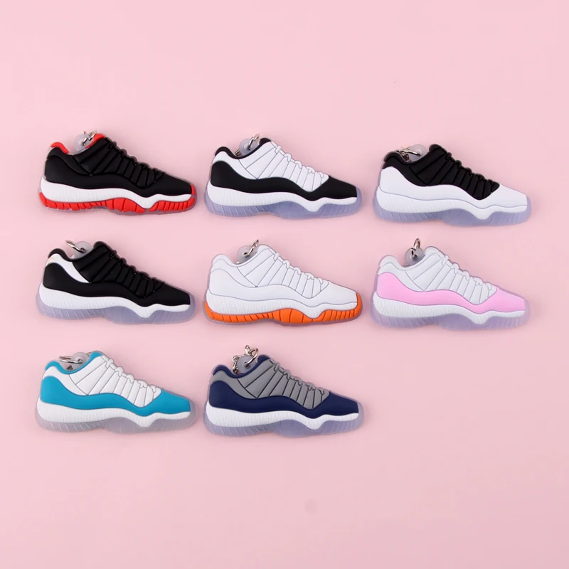 Брелок новые экзотические мини Jordan 11 ретро обуви ключевая цепь Для мужчин и Для женщин детские подарочные брелки на баскетбольных кроссовок ключ держатель porte Clef