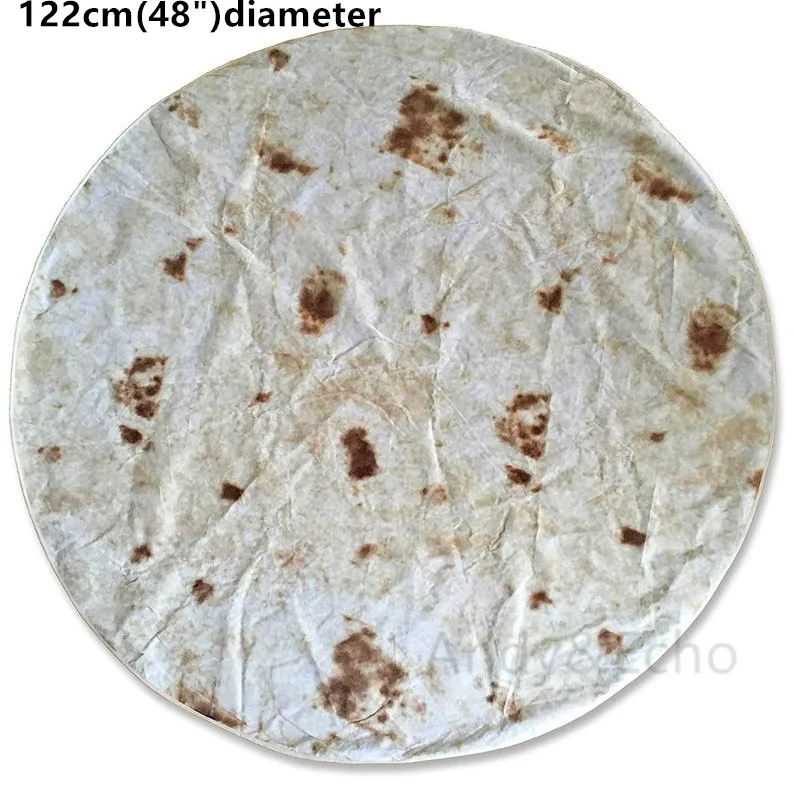 122cm(48in)diameter Новинка Tortilla обертывание пледы одеяло меховые одеяла человека буррито мексиканское одеяло Фланелевое мягкое печатное вязаное Забавный подарок H розовый мех - Цвет: 122cm(48in)diameter