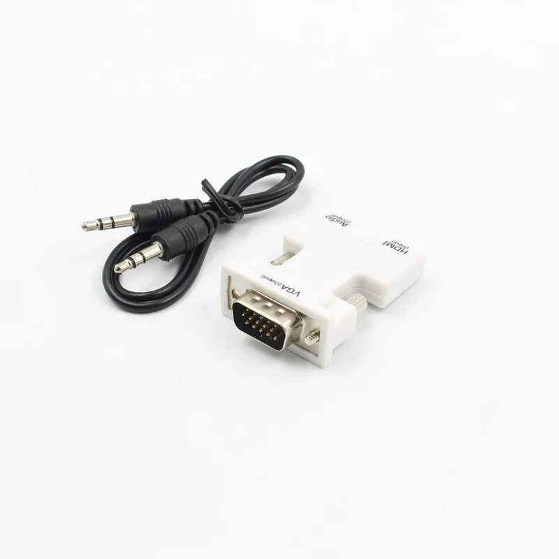 Преобразователь 1080P HDMI мама VGA папа с аудиоадаптером Поддержка выхода сигнала для