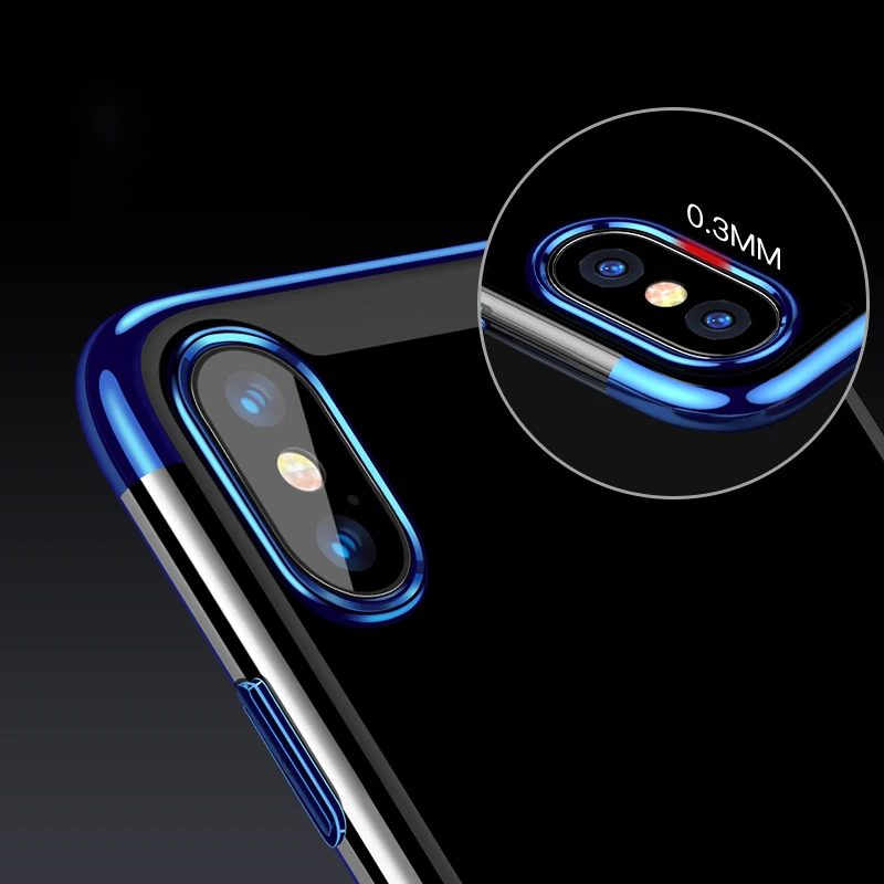 Suntaiho для iPhone прозрачный мягкий ТПУ чехол телефона XS Max XR 8 7 6 6S Plus гальванический