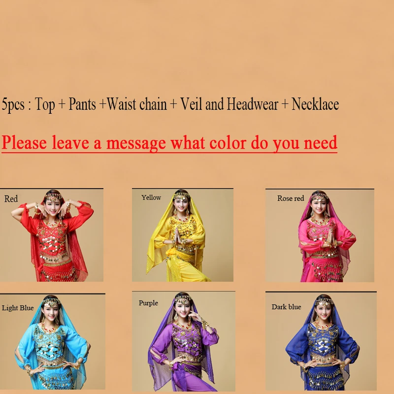 Новый стильный костюм для танца живота болливуда индийское платье женский с