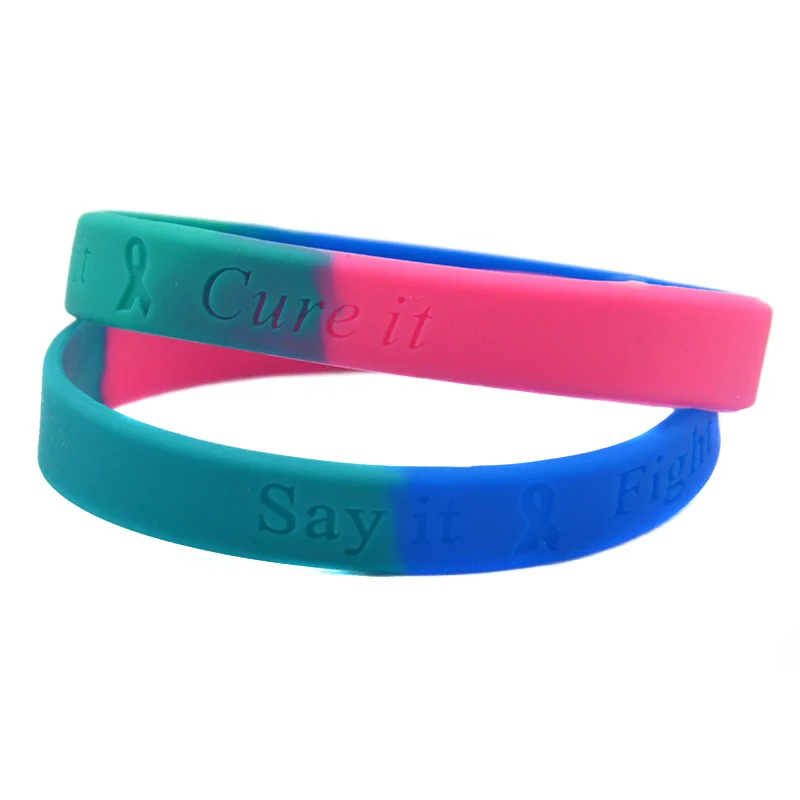 1 шт. силиконовый браслет OBH с надписью it Fight and Cure it|silicone wristband|breast cancerbreast cancer awareness |