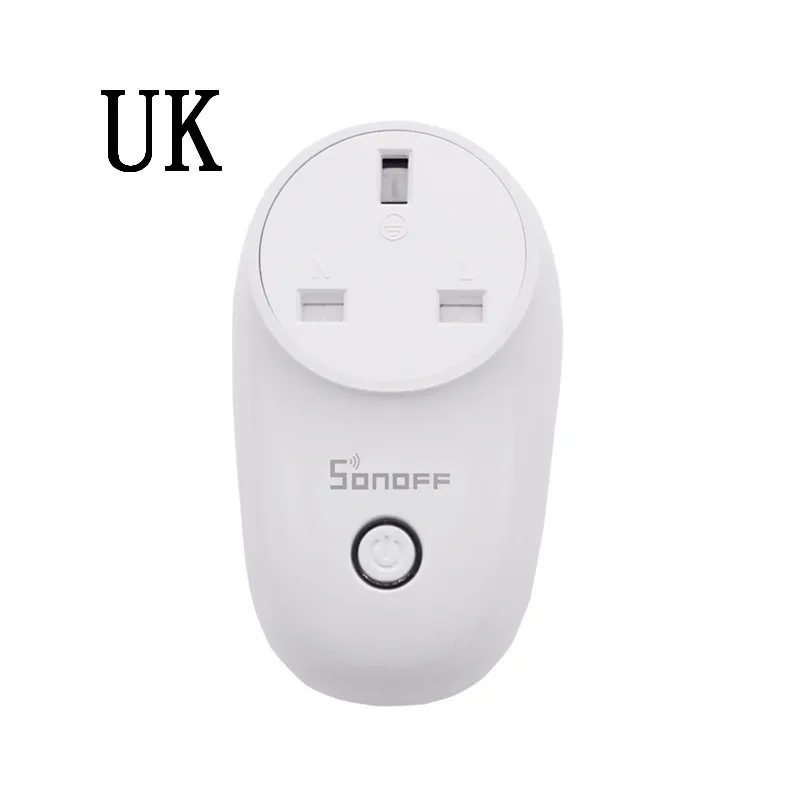 UK Plug Sonoff S26 Wi-Fi умная розетка США/Великобритания/ЕС Беспроводная штепсельная вилка розетки умный дом переключатель работает с Alexa Google Assistant IFTTT - Комплект: UK Plug