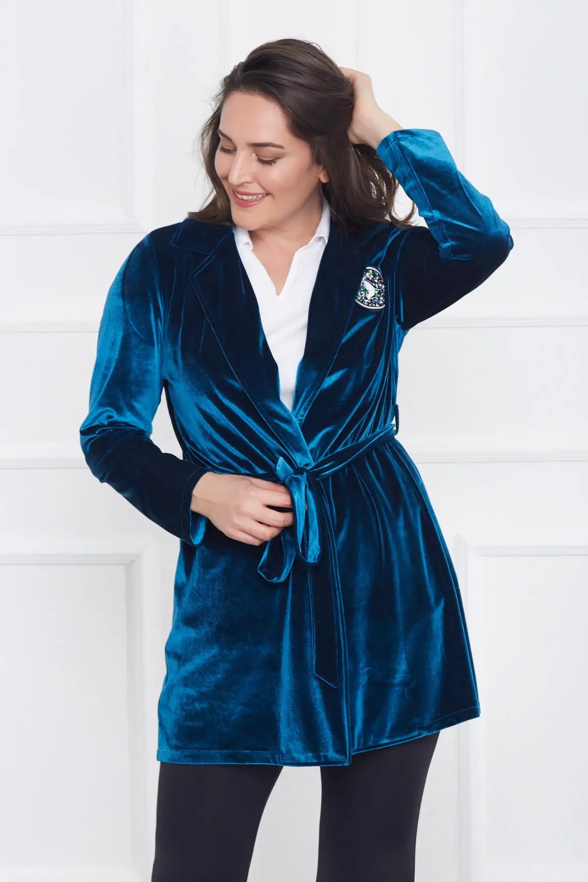 Laranor женское бархатное кимоно Saks такелаж detayli 17LB9025|Женские куртки| |