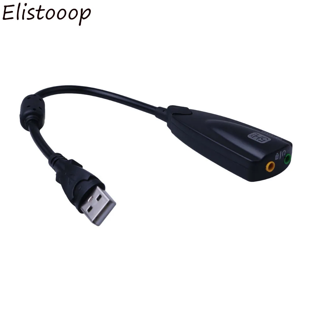 Elistooop 3D 5HV2 USB 2 0 Виртуальная 7 1 канальная аудио внешняя звуковая карта адаптер для