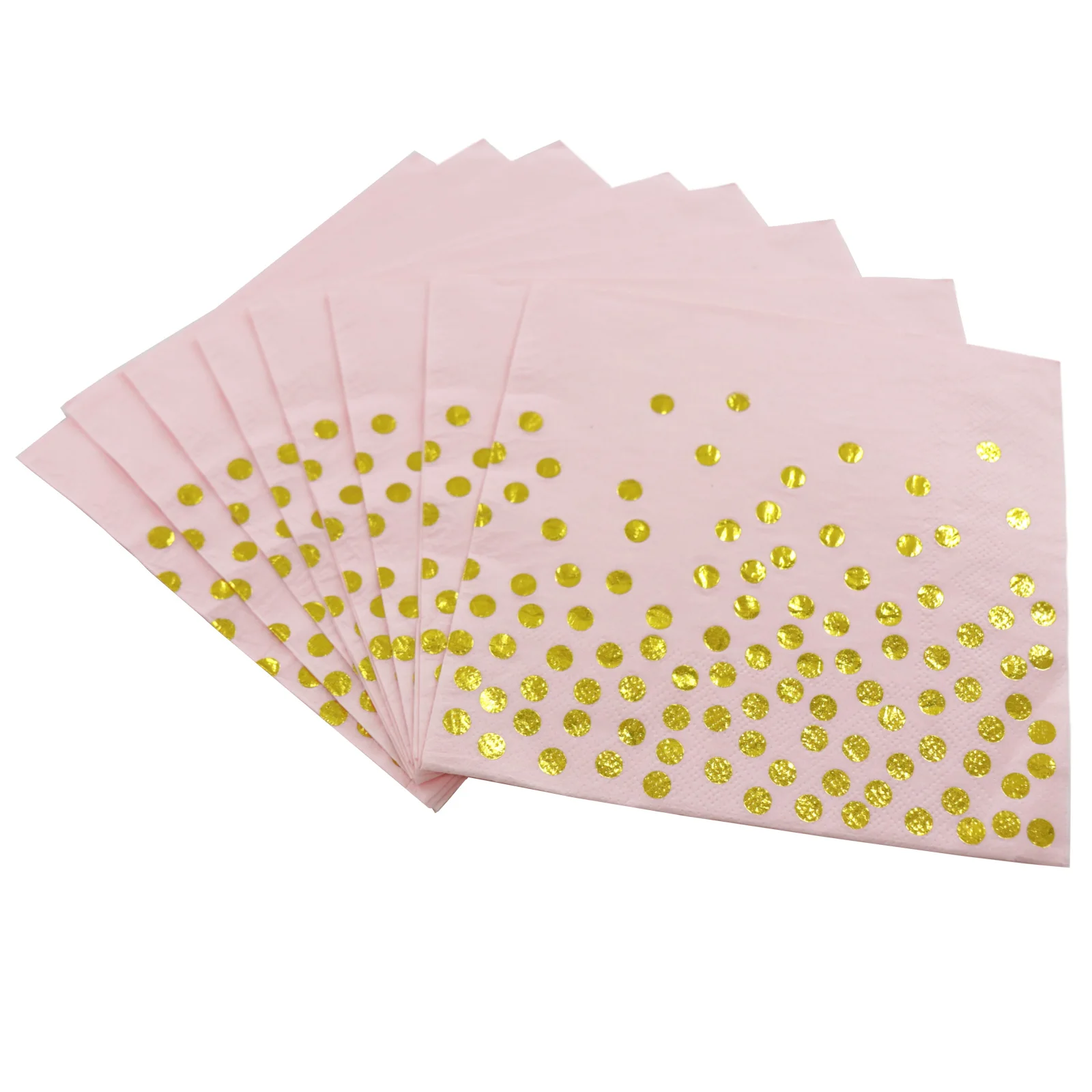 

Bronzing Dot Paper Disposable Tableware Set Plates Cups Napkins For Birthday Baby Shower Christmas Party Dinner Table Decoration