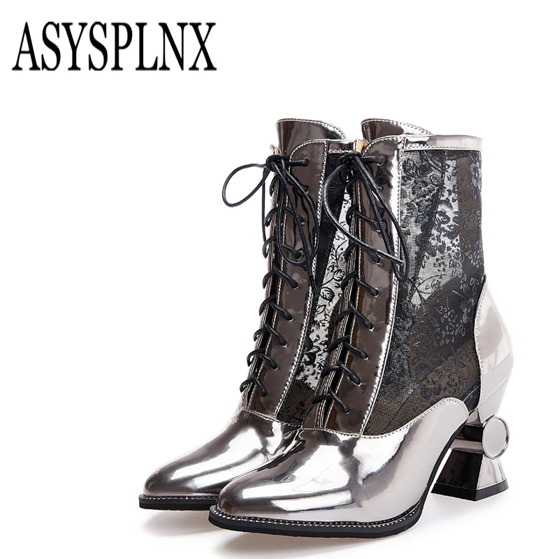 ASYSPLNX/2018 брендовая летняя модная обувь Летняя женская сетчатые Сандалии Высокий