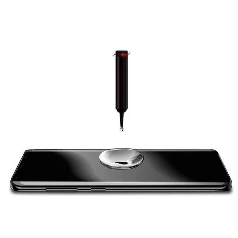 УФ закаленное стекло для Samsung Note 9 8 S9 S8 Plus Edge 3D полностью жидкий клей экран