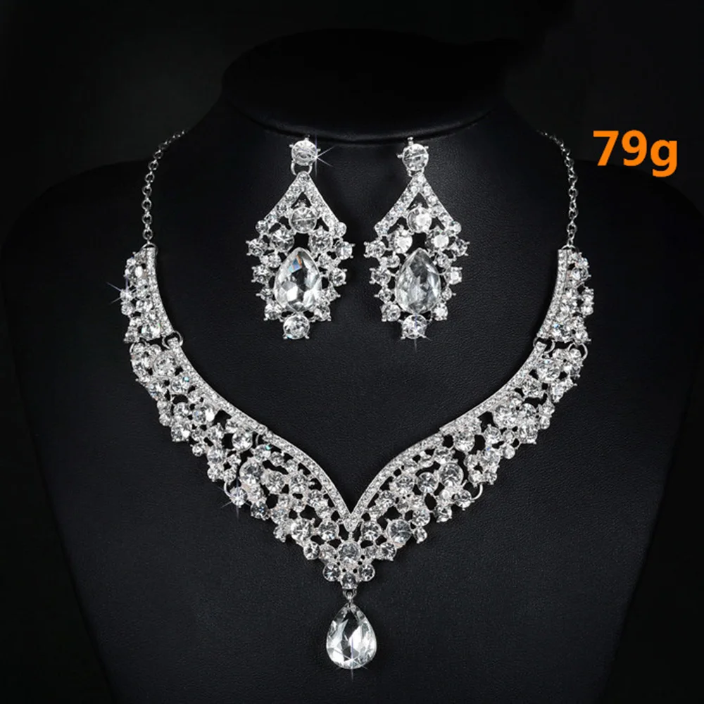 Ювелирный Комплект из колье и серёг с австрийским кристаллом | Украшения