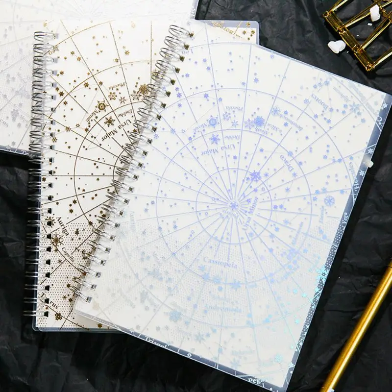 Новая серебряная Лазерная записная книжка звездное небо с горячей штамповкой
