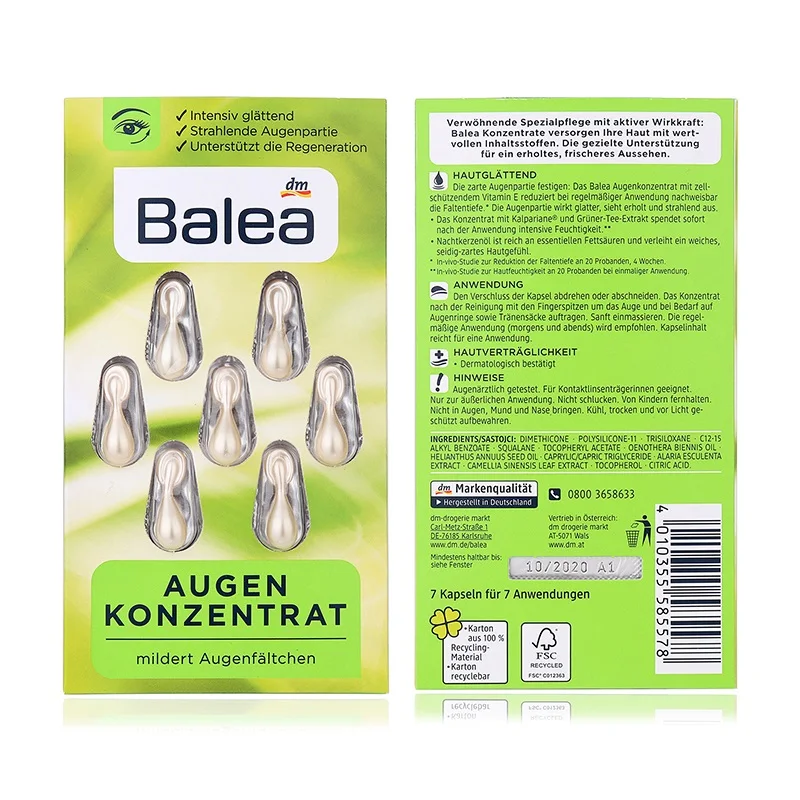 Сыворотка для лица и глаз Balea концентрат влаги повышает эластичность сухой кожи