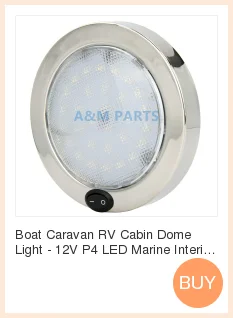 Светодиодный продолговатый светильник 3 SMD 12V синий полированный нержавеющий RV лодка морская