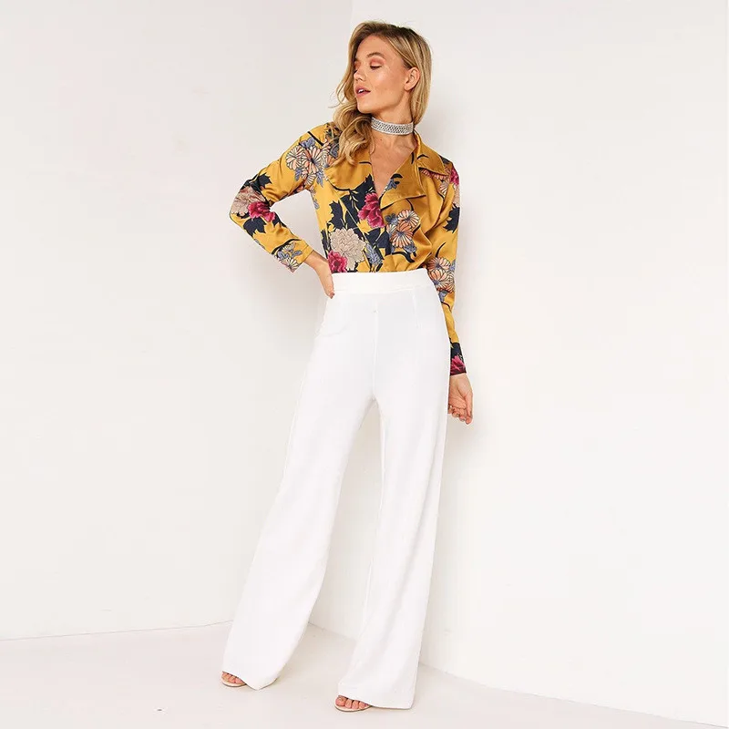Sexy Slip Satin Chiffon Bodysuit Women Romper Overalls for Body Suit Femme 2018 Spring Summer Floral Print Jumpsuit | Женская одежда