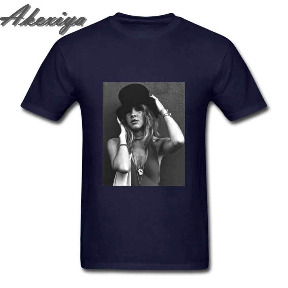 Мужская футболка с коротким рукавом Stevie Nicks свободная круглым вырезом
