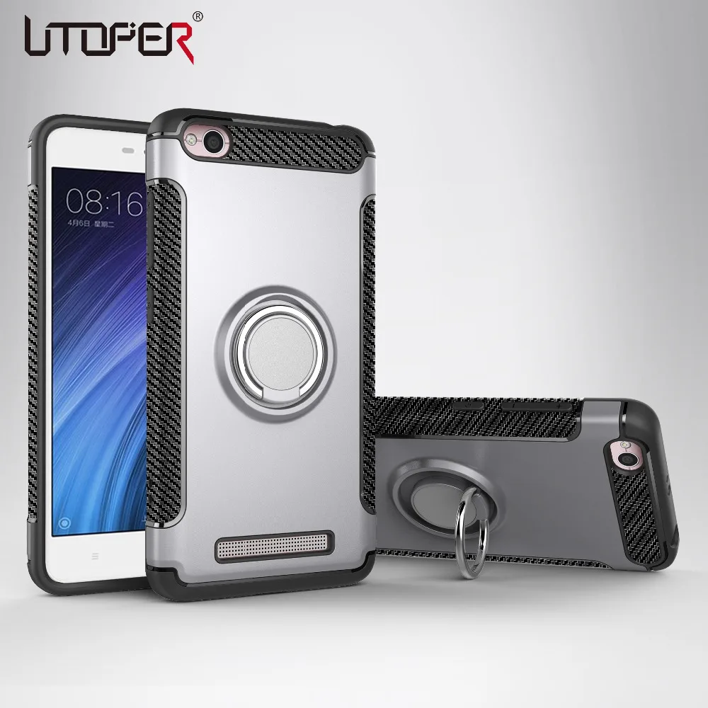Luxury Ring Case For Xiaomi Redmi 4X Cover Coque 4x 32gb Hard Plastic Magnetic Pro |