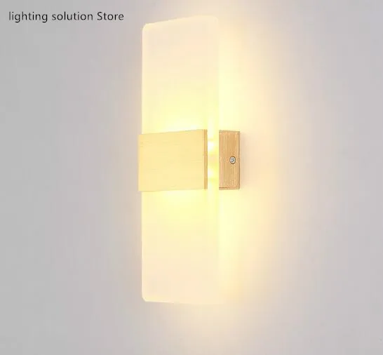 

Modern 6W LED Wall Lights Bathroom Lighting High Quality Aluminum Base Acrylic Square Wall Lamps in Bedroom Living Room