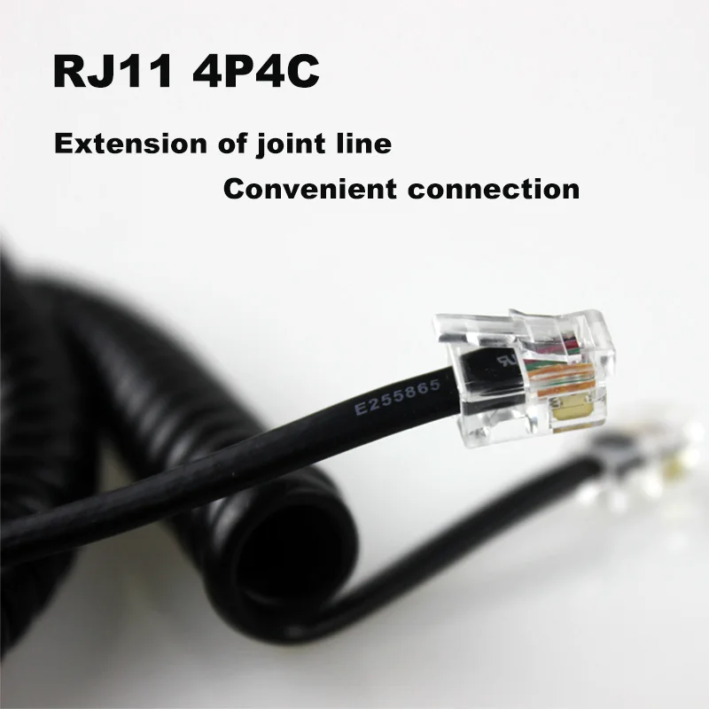 4 5 м пружинная телефонная линия RJ11 4P4C бескислородный медный проводник кабели