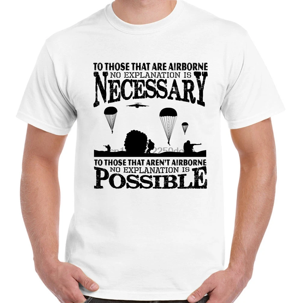 2019 летняя хлопковая футболка для тех кто в воздухе Мужская забавная парашютный