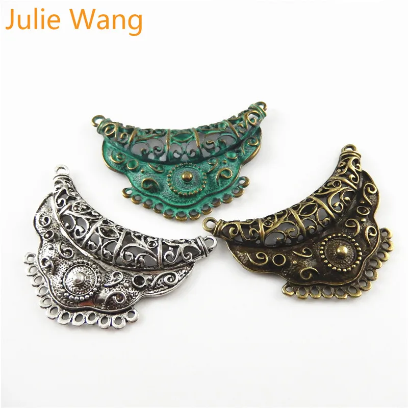 Julie Wang, 3 шт., античная бронза/серебро/зеленый сплав, подвески, соединитель, подвесной браслет, ожерелье, металлические ювелирные изделия, аксессуары для изготовления