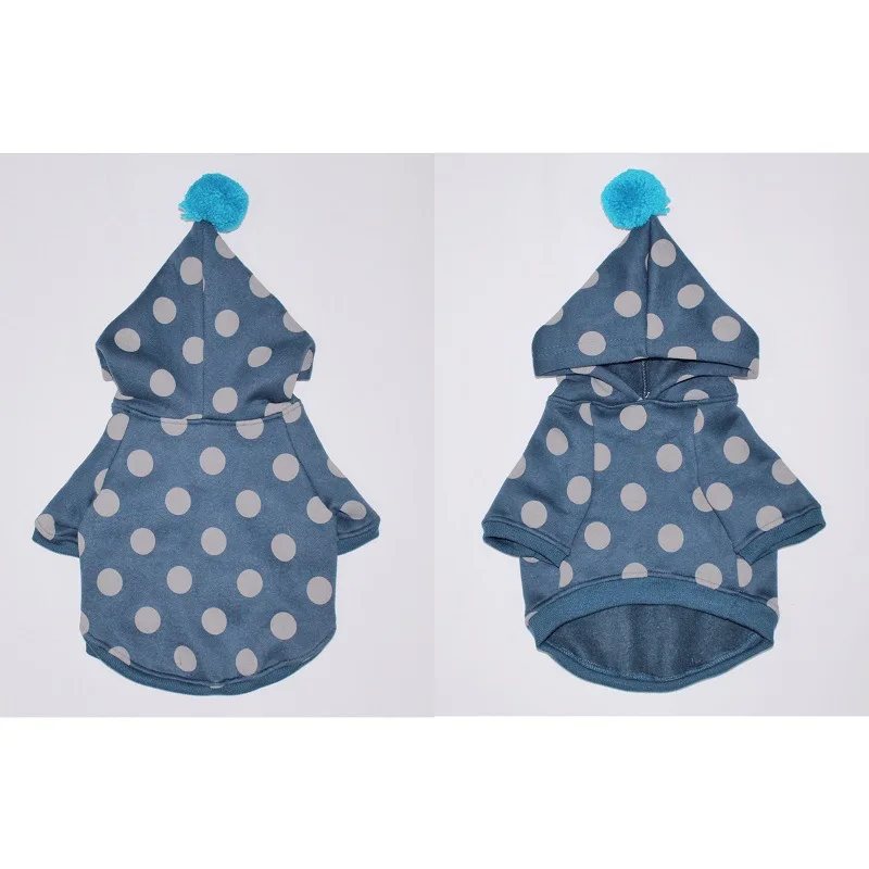 Рубашка в горошек с принтом собаки толстовка капюшоном флисовый питомец