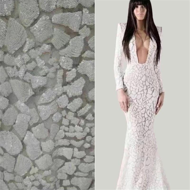 Free shipping african lace fabric high quality french guipure new arrival sequins for party!SE1051 | Дом и сад