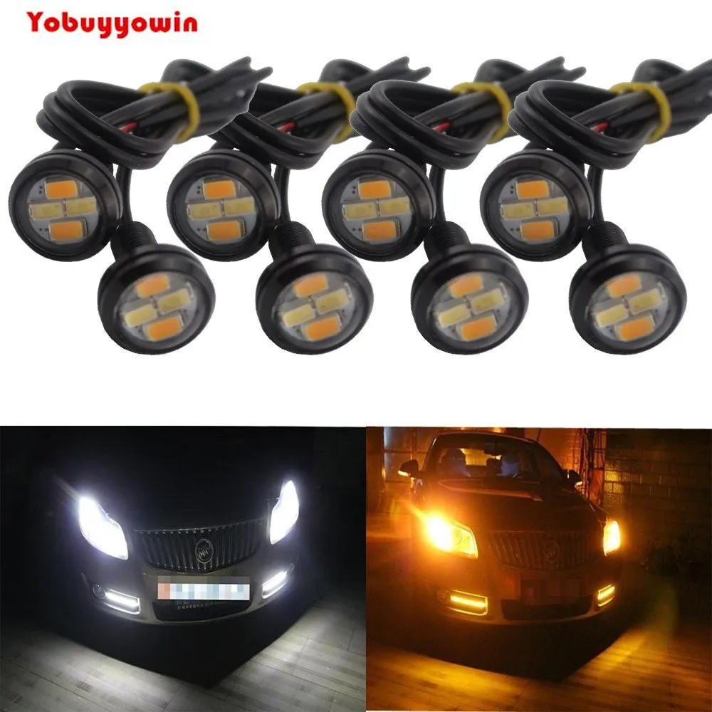 

23mm Eagle Eye Lamp 12V 5W Led Light Bulbs daytime running lamps(DRL) turn lights White /Amber Switchback For Car Tail Car Light