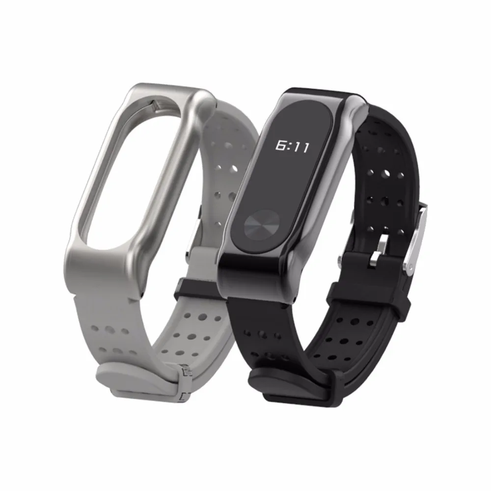 Ремешок для наручных часов mi Band 2 спортивный дышащий силиконовый сменный Браслет