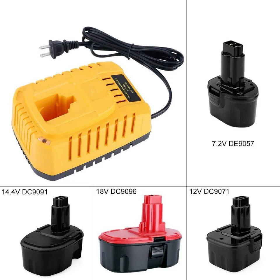 Батарея Зарядное устройство DC9310 для DEWALT 7,2 V-18 V ni и никель-металл-гидридного Батарея DW9057 DC9071 DC9091 DC9096 DW9072 DW9091 DW9099