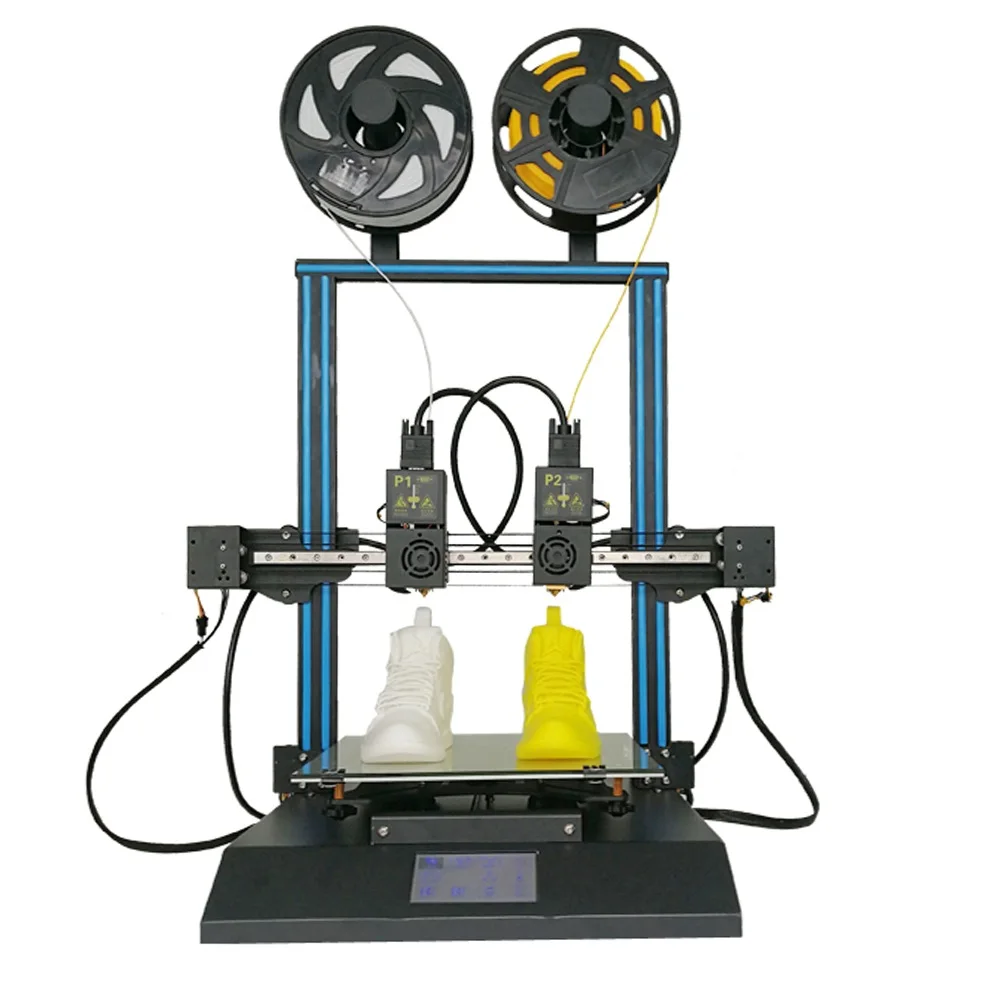 3D CR-X двойной цветной дополнительный 4,3 дюймовый сенсорный экран TL-D3 3d принтер два вентилятора охлаждения 300*300*400 мм 3d принтер