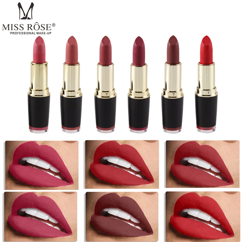 MISS ROSE Black Bullet Lipstick Matte Makeup Set |