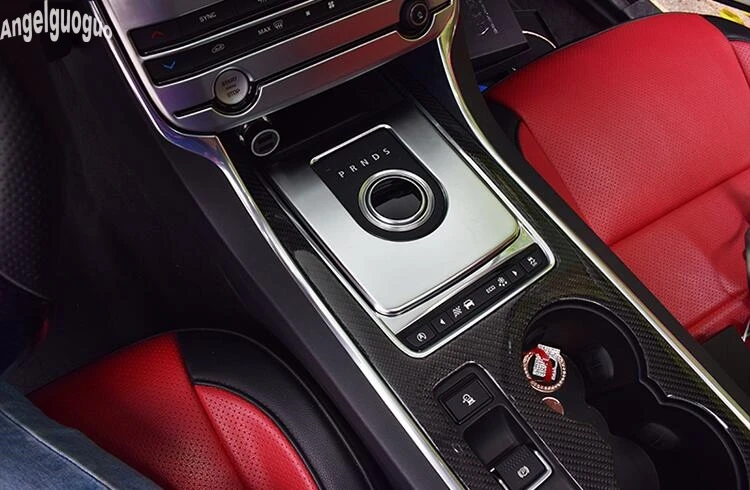 ABS карбон/хром стиль для Jaguar XE XF F-pace автомобиля переключения передач P R N D рамка декоративная крышка отделка панели блесток обновление стикер