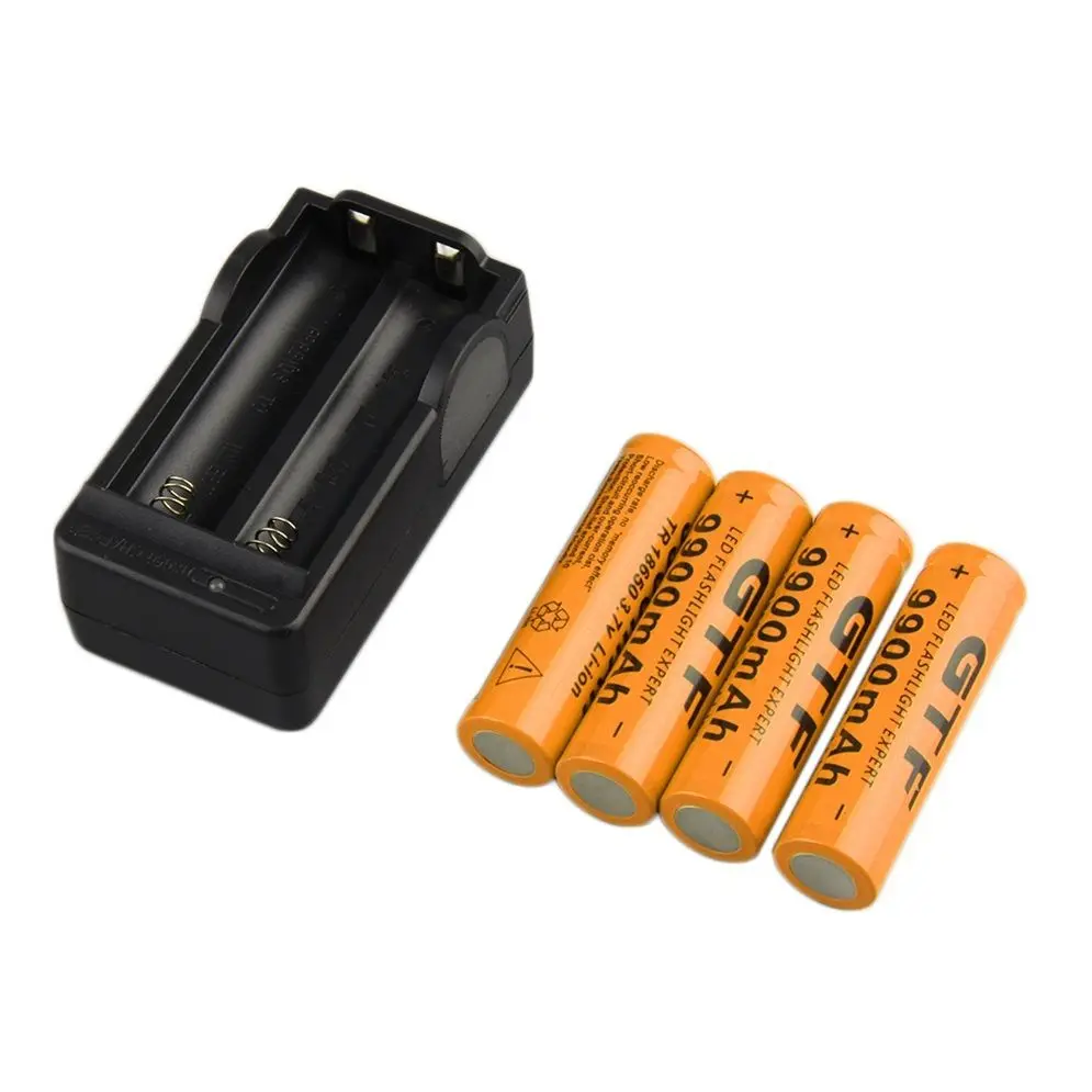 4 шт. литий ионные аккумуляторы 3 7 в 9900 мАч|battery charger|li-ion batterygtf 18650 |
