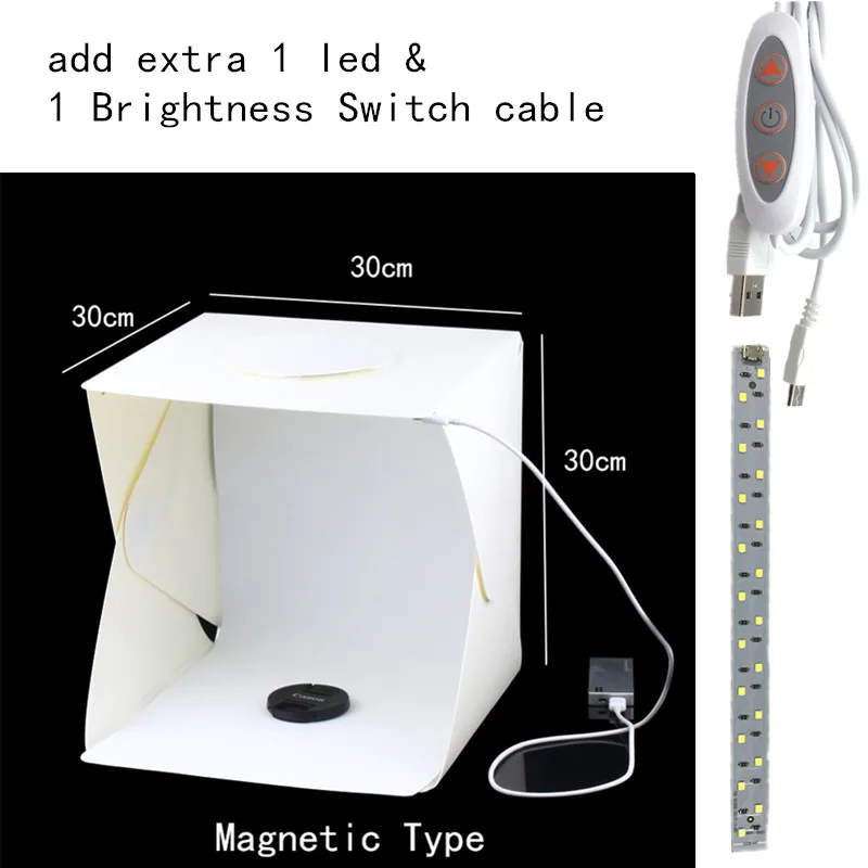 M add 1 cable 1 led 1" 25 см светодиодный светильник 360 градусов вращающийся стол с электрическим приводом для фотографии, Максимальная нагрузка 10 кг 220V 110V - Цвет: M add 1 cable 1 led