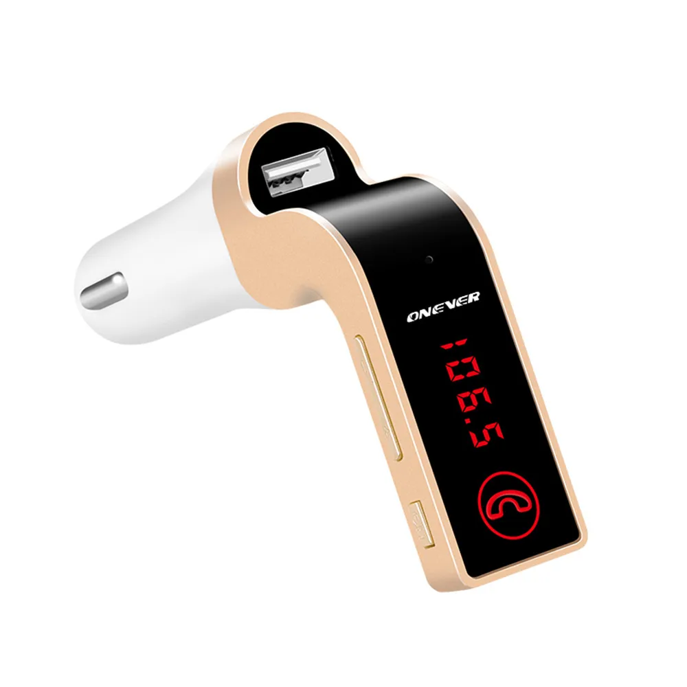 ONEVER 4 в 1 Автомобиль Музыка Аудио MP3 плееры 2.1a USB Зарядное устройство Bluetooth Handsfree fm