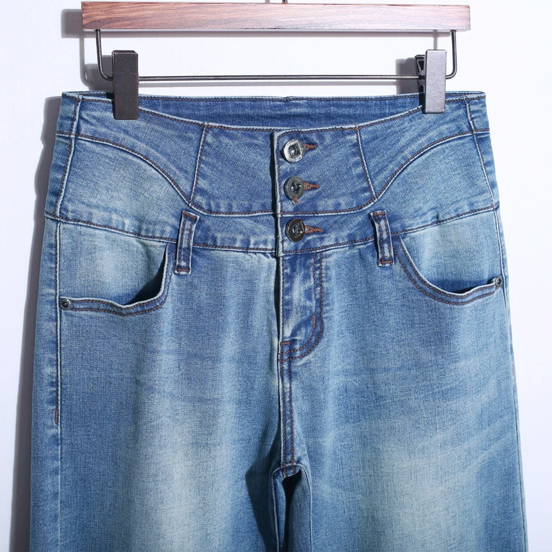 {Guoran} Loose wide leg women jeans pants for 2017 summer plus size denim boyfriend squared with high waist ladies |