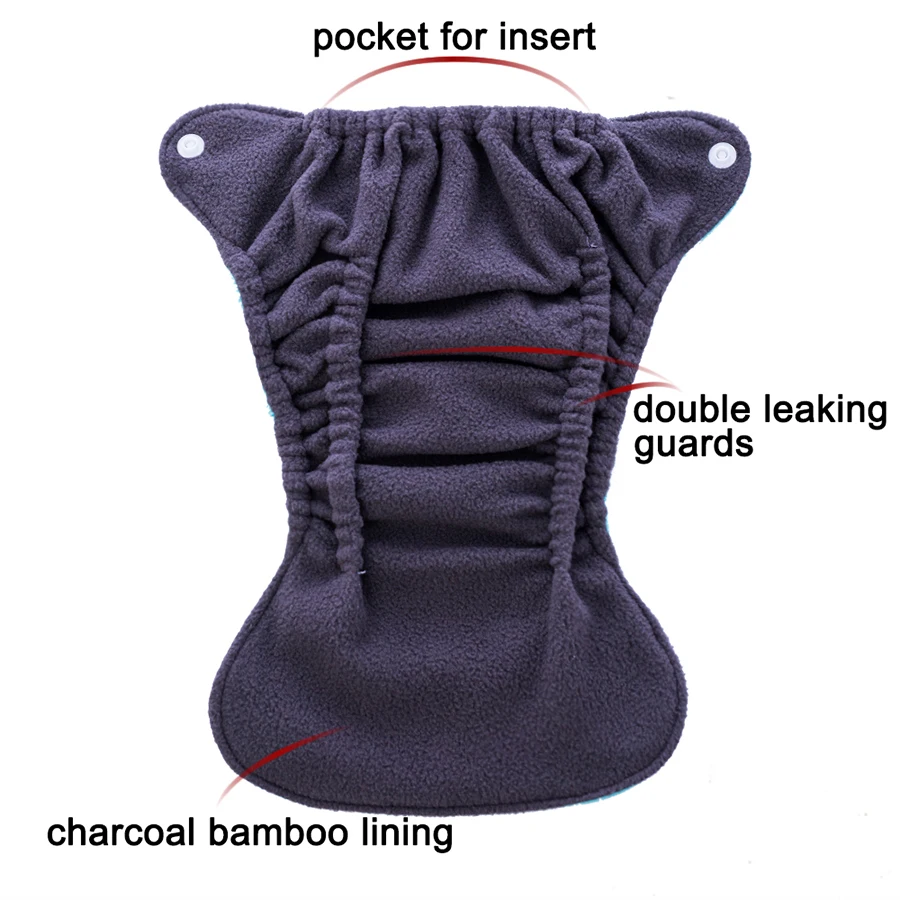 4 шт. водонепроницаемые подгузники для новорожденных с бамбуковой подкладкой |